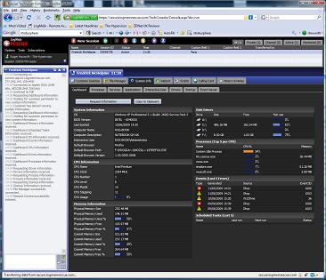 Rescue's technician console provides excellent dianostic tools